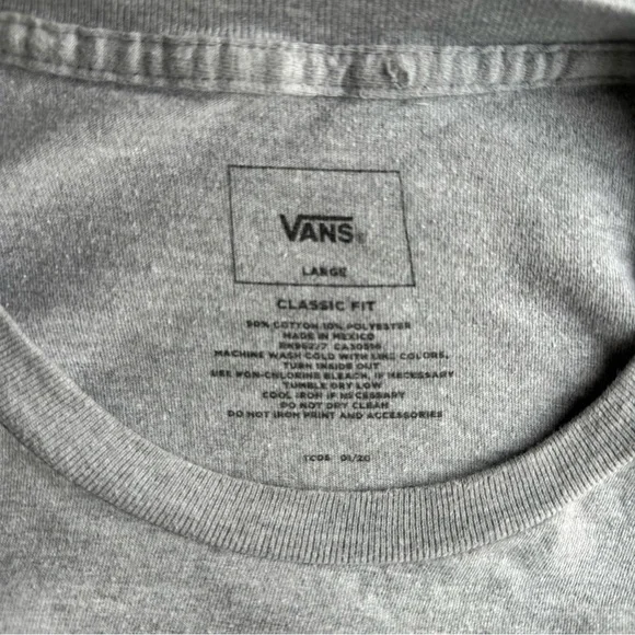 Vans Off The Wall Grey Men’s Large Long Sleeve Shirt New York Style Pizza - Picture 3 of 5